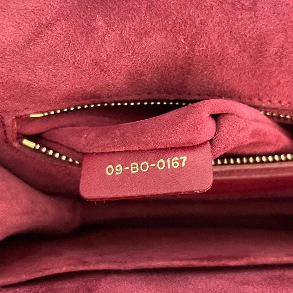 DIOR full set RED FUCHSIA QUILTED LAMBSKIN CANNAGE SMALL DIORADDICT FLAP BAG - Picture 8 of 10